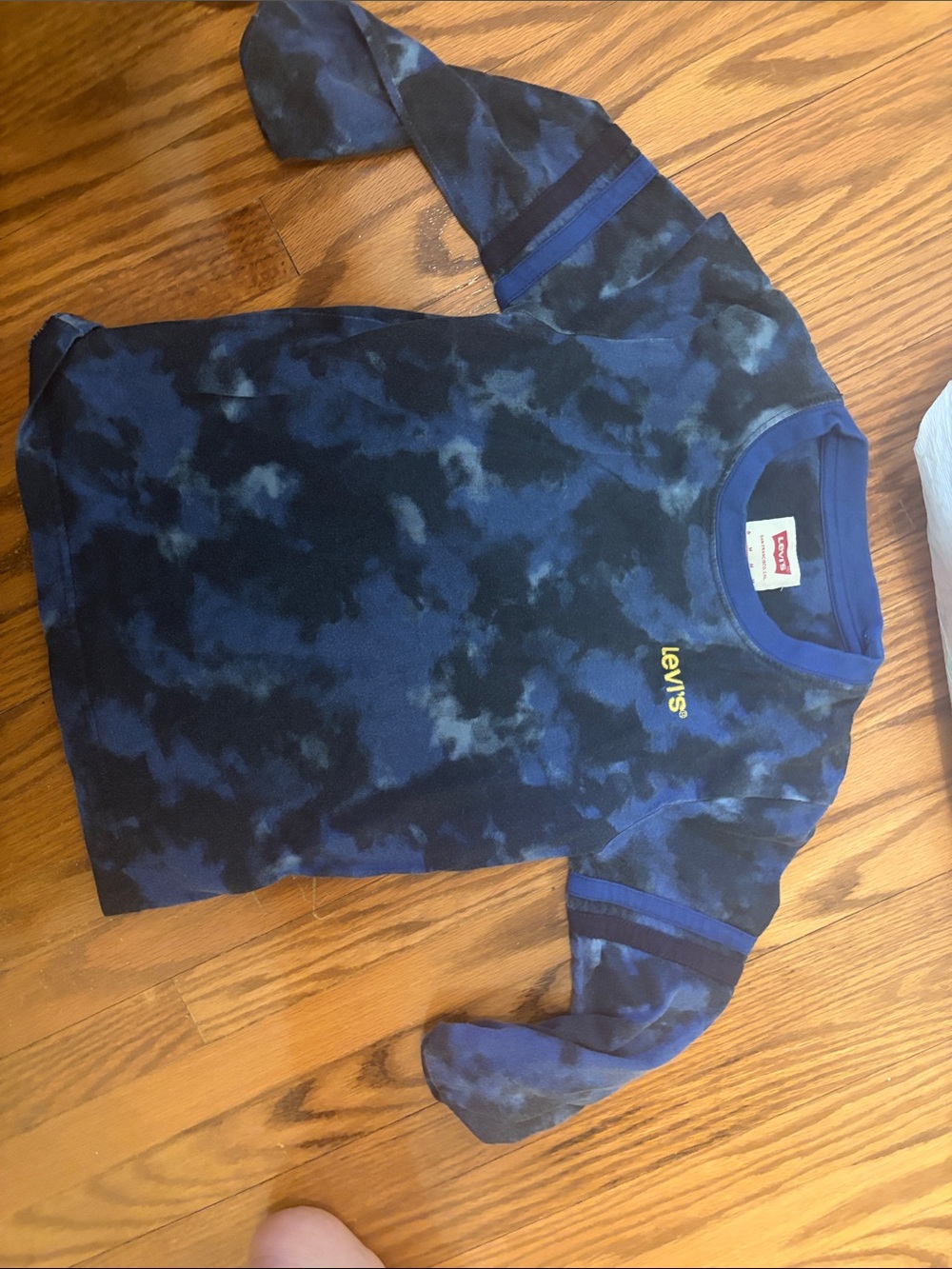 Levi's Navy and Black Tie-Dye Pullover Sweatshirt